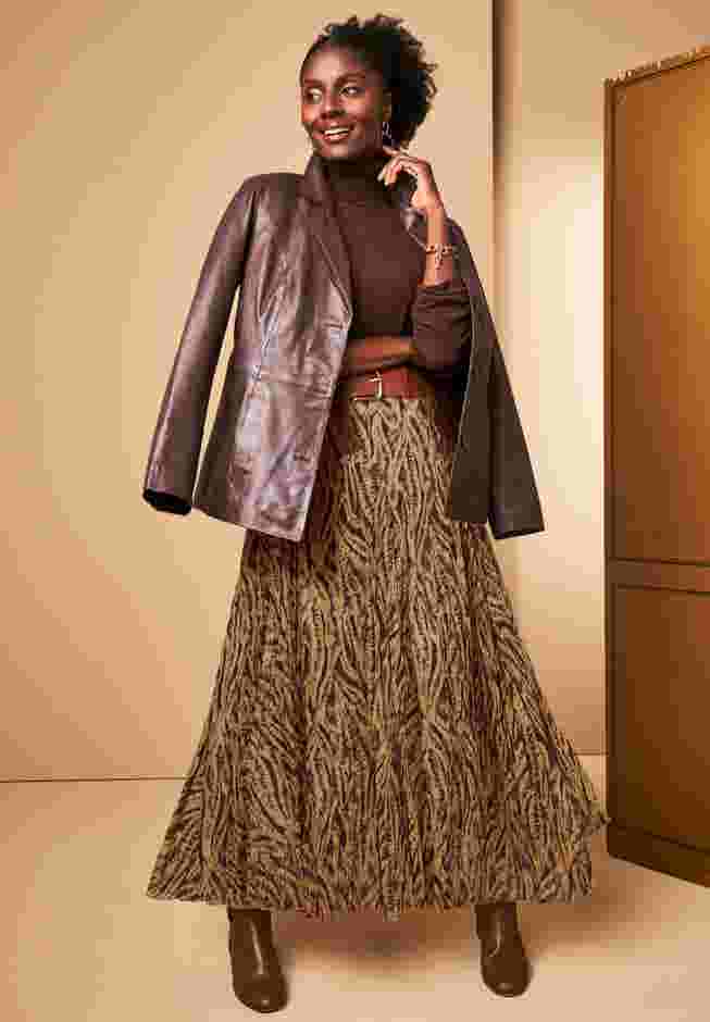 Flowing Crinkled Maxi Skirt image number 0