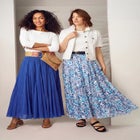 Flowing Crinkled Maxi Skirt image number null