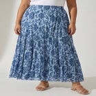 Flowing Crinkled Maxi Skirt image number null