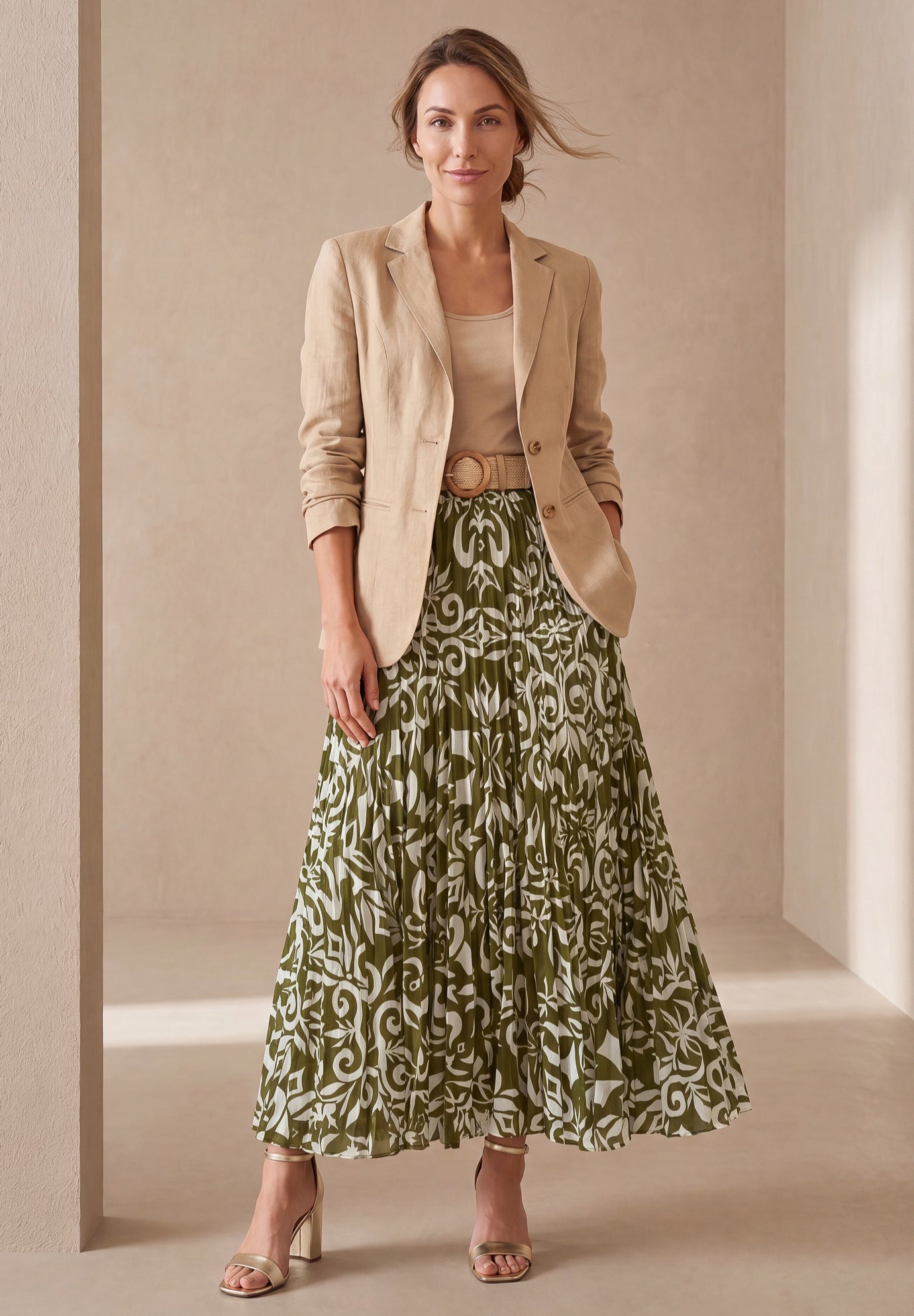 Flowing Crinkled Maxi Skirt image number 0