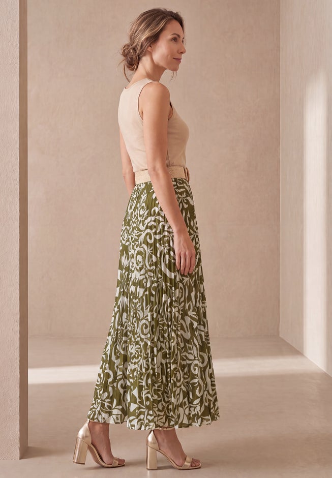 Flowing Crinkled Maxi Skirt image number 1
