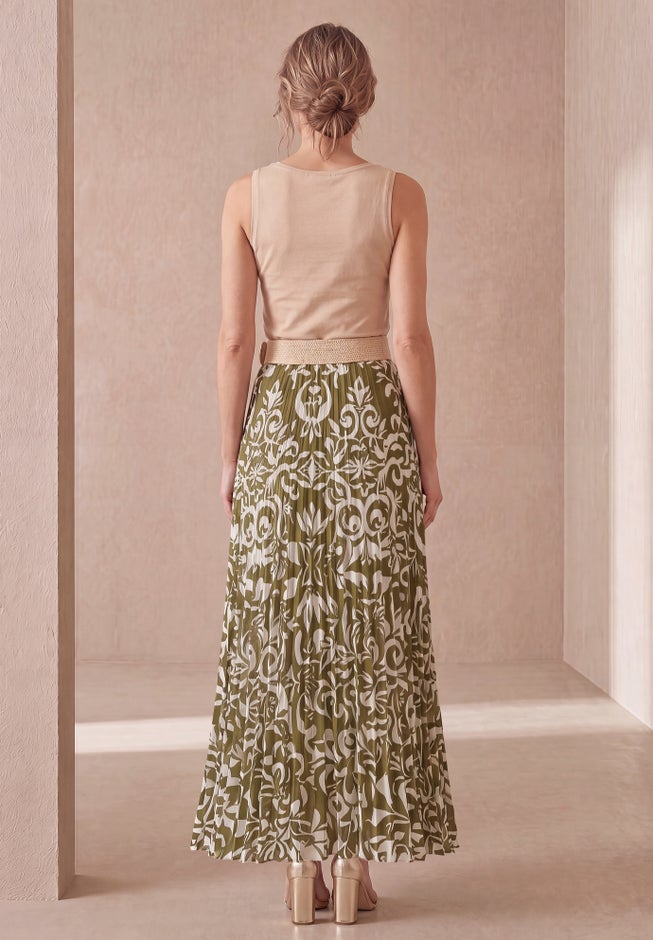 Flowing Crinkled Maxi Skirt image number 2