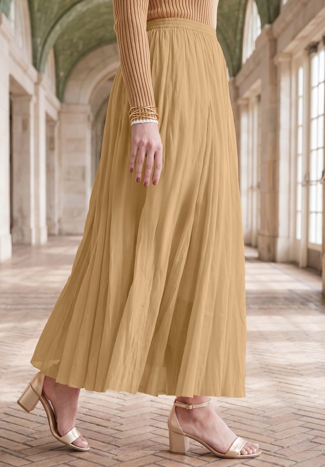 Flowing Crinkled Maxi Skirt image number 3