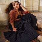 Flowing Crinkled Maxi Skirt image number 1