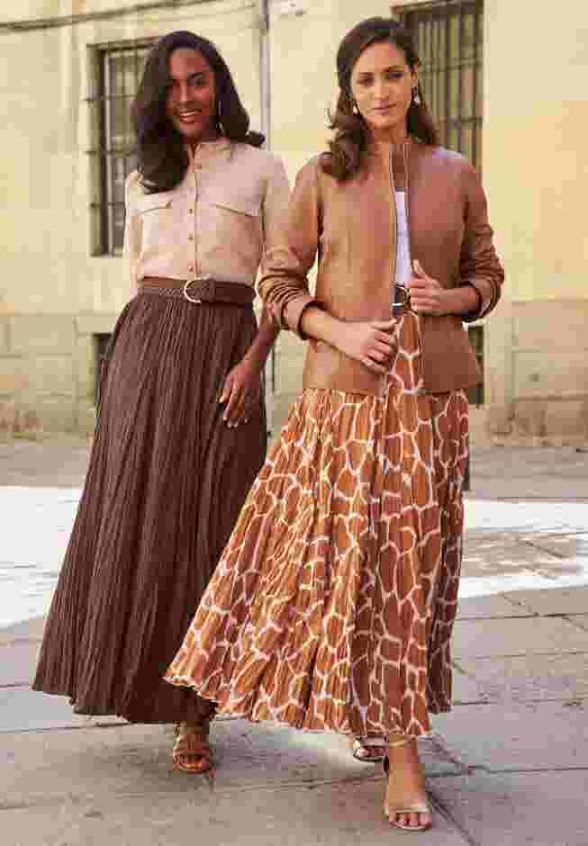 Flowing Crinkled Maxi Skirt image number 4