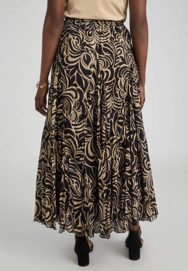 Flowing Crinkled Maxi Skirt image number 1