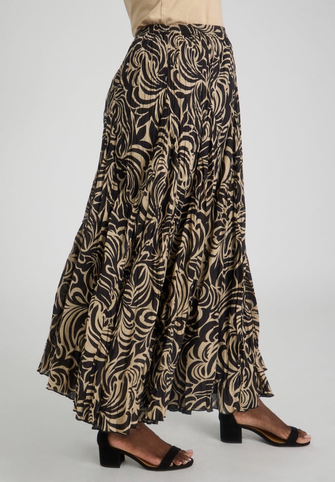 Flowing Crinkled Maxi Skirt image number 2