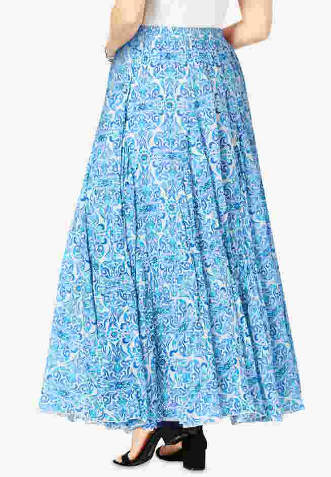 Flowing Crinkled Maxi Skirt image number 1