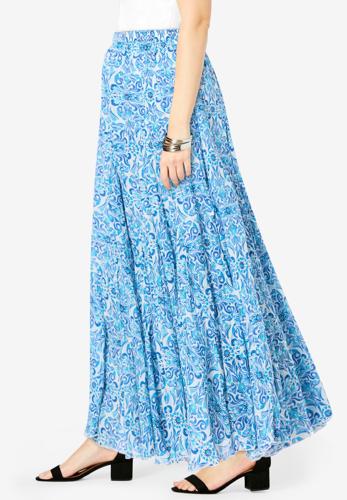 Flowing Crinkled Maxi Skirt image number 2
