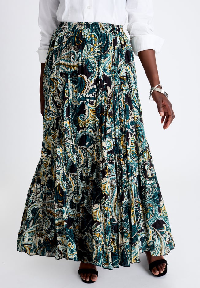 Flowing Crinkled Maxi Skirt image number 1