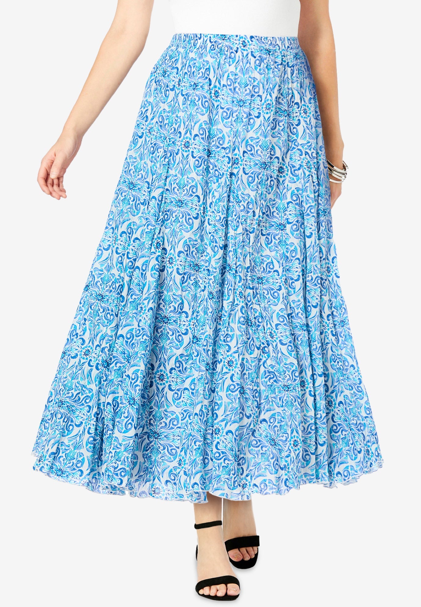 Flowing Crinkled Maxi Skirt image number 0