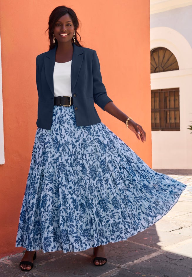 Flowing Crinkled Maxi Skirt image number 1