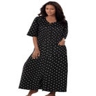 Long French Terry Zip-Front Robe image number null