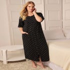 Long French Terry Zip-Front Robe image number null