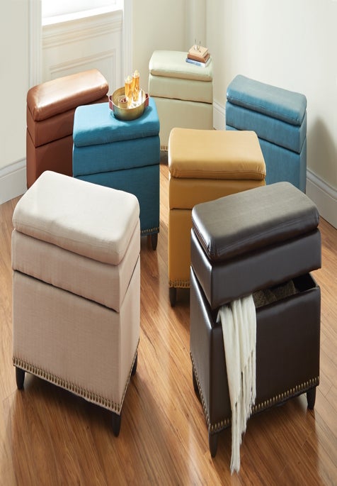 400 lbs. Weight Capacity Extra Wide Studded Ottoman image number 1