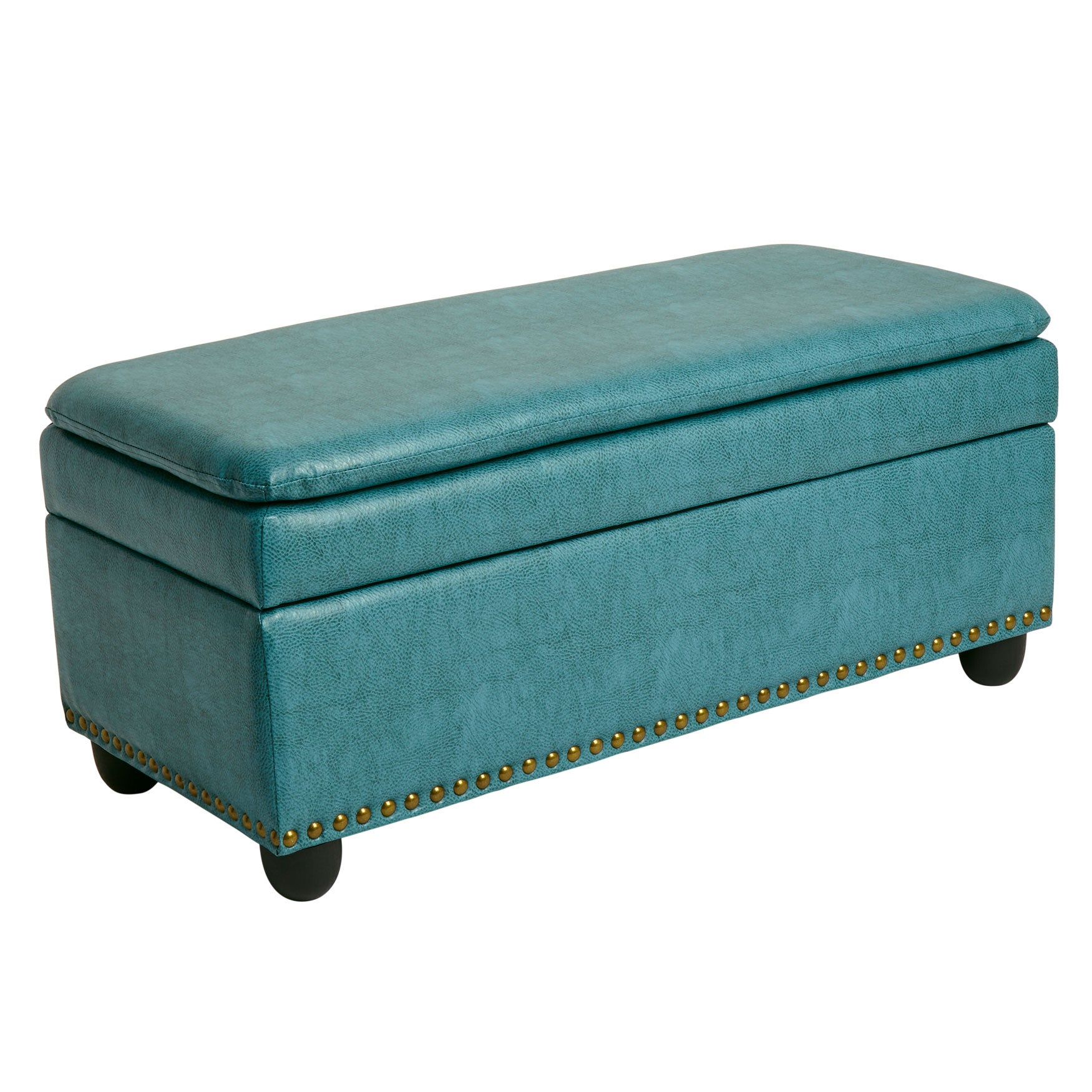 400 lbs. Weight Capacity Extra Wide Studded Ottoman image number 0