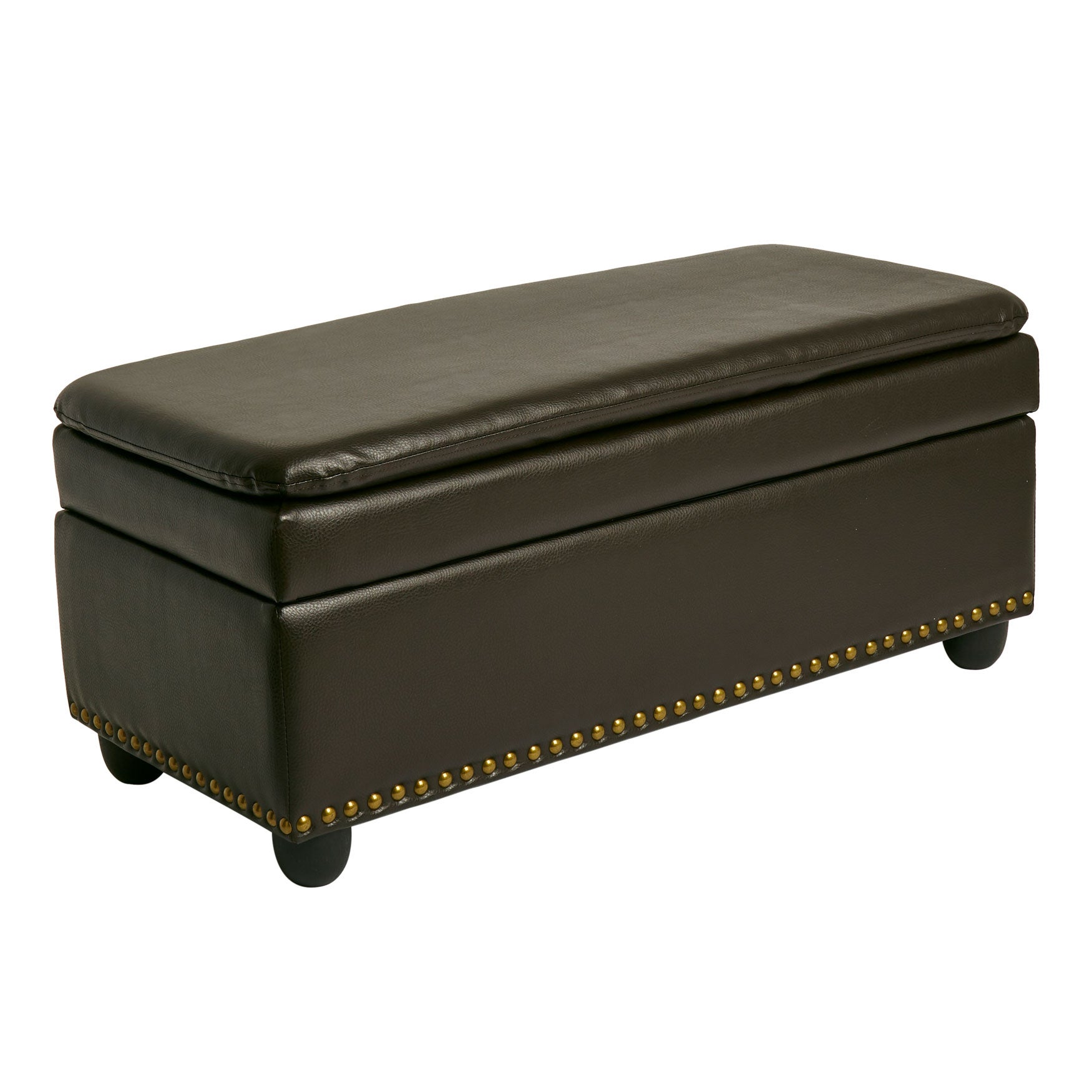 400 lbs. Weight Capacity Extra Wide Studded Ottoman image number 0
