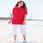 Elbow-Sleeve Polo Tunic image number null