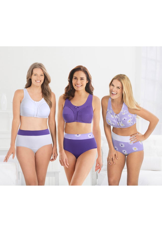 Full Coverage Stretch Cotton Color Block Brief 3-Pack image number 7