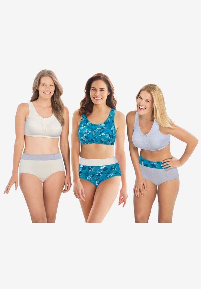 Full Coverage Stretch Cotton Color Block Brief 3-Pack image number 1