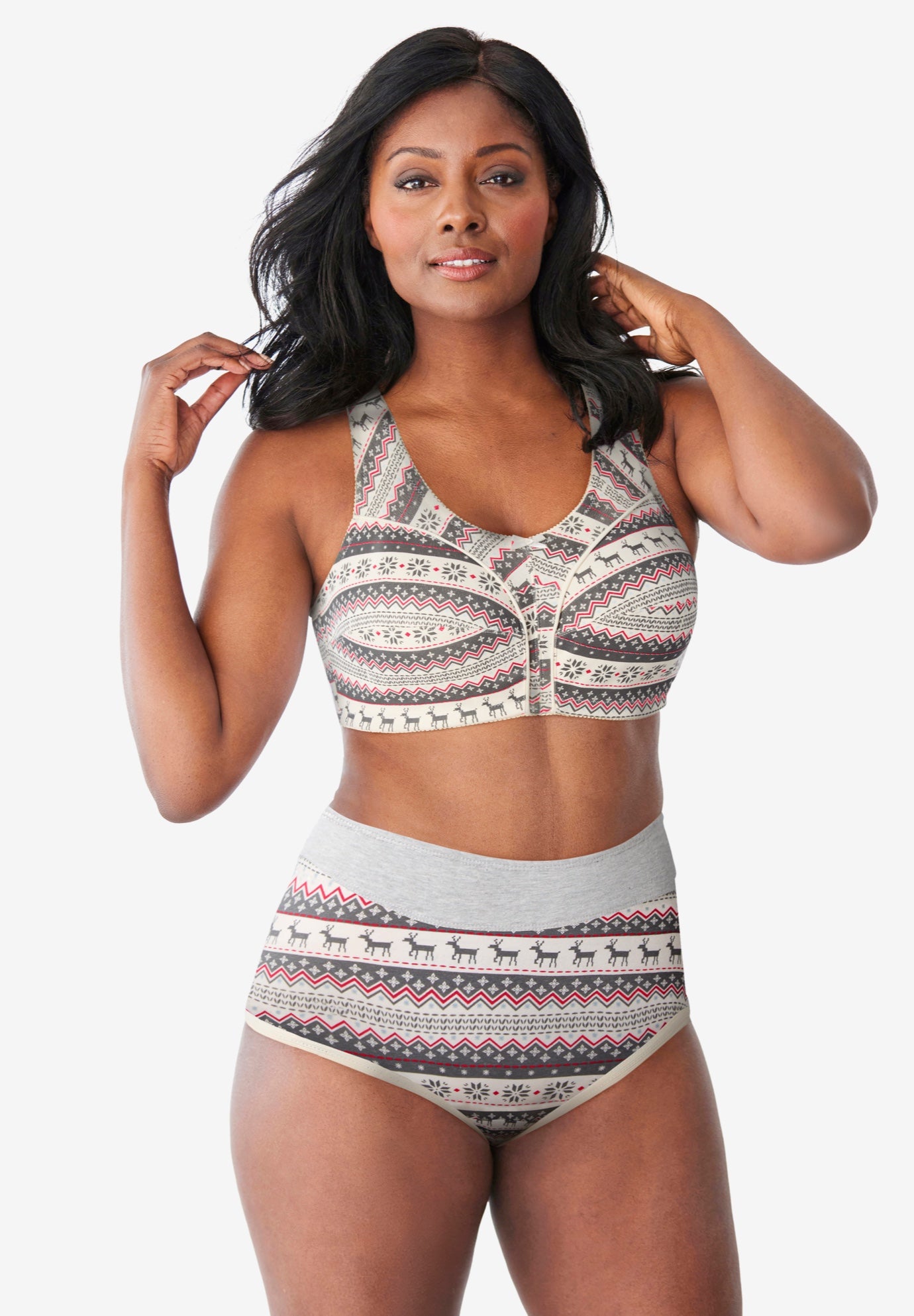 Full Coverage Stretch Cotton Color Block Brief 3-Pack image number 1