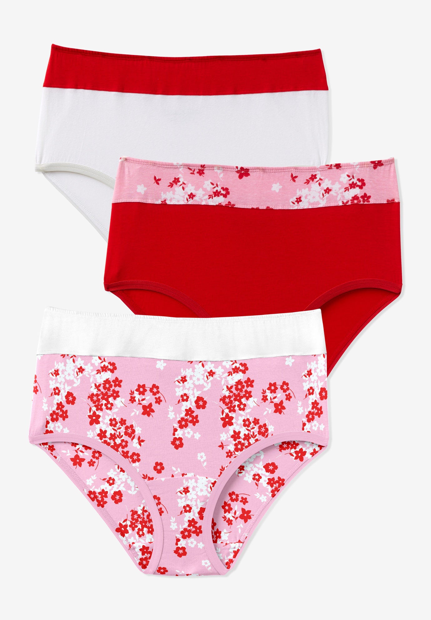 Full Coverage Stretch Cotton Color Block Brief 3-Pack image number 0