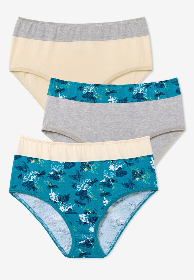 Full Coverage Stretch Cotton Color Block Brief 3-Pack image number 0