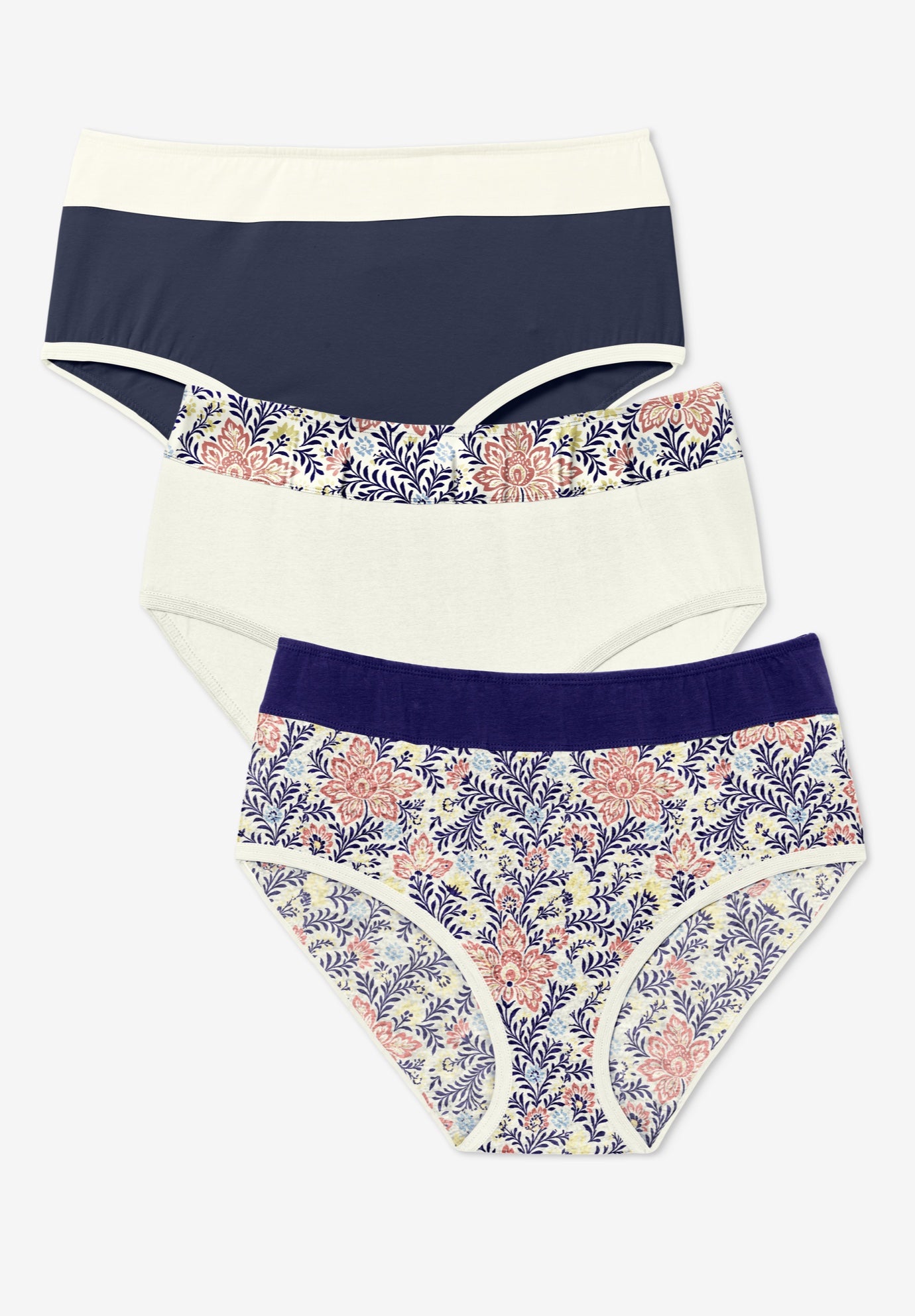 Full Coverage Stretch Cotton Color Block Brief 3-Pack image number 0