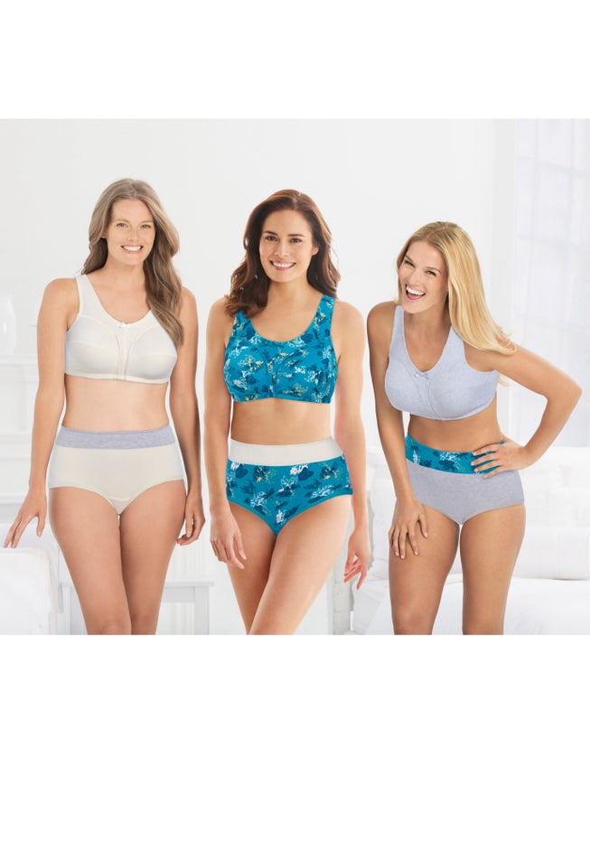 Full Coverage Stretch Cotton Color Block Brief 3-Pack image number 8