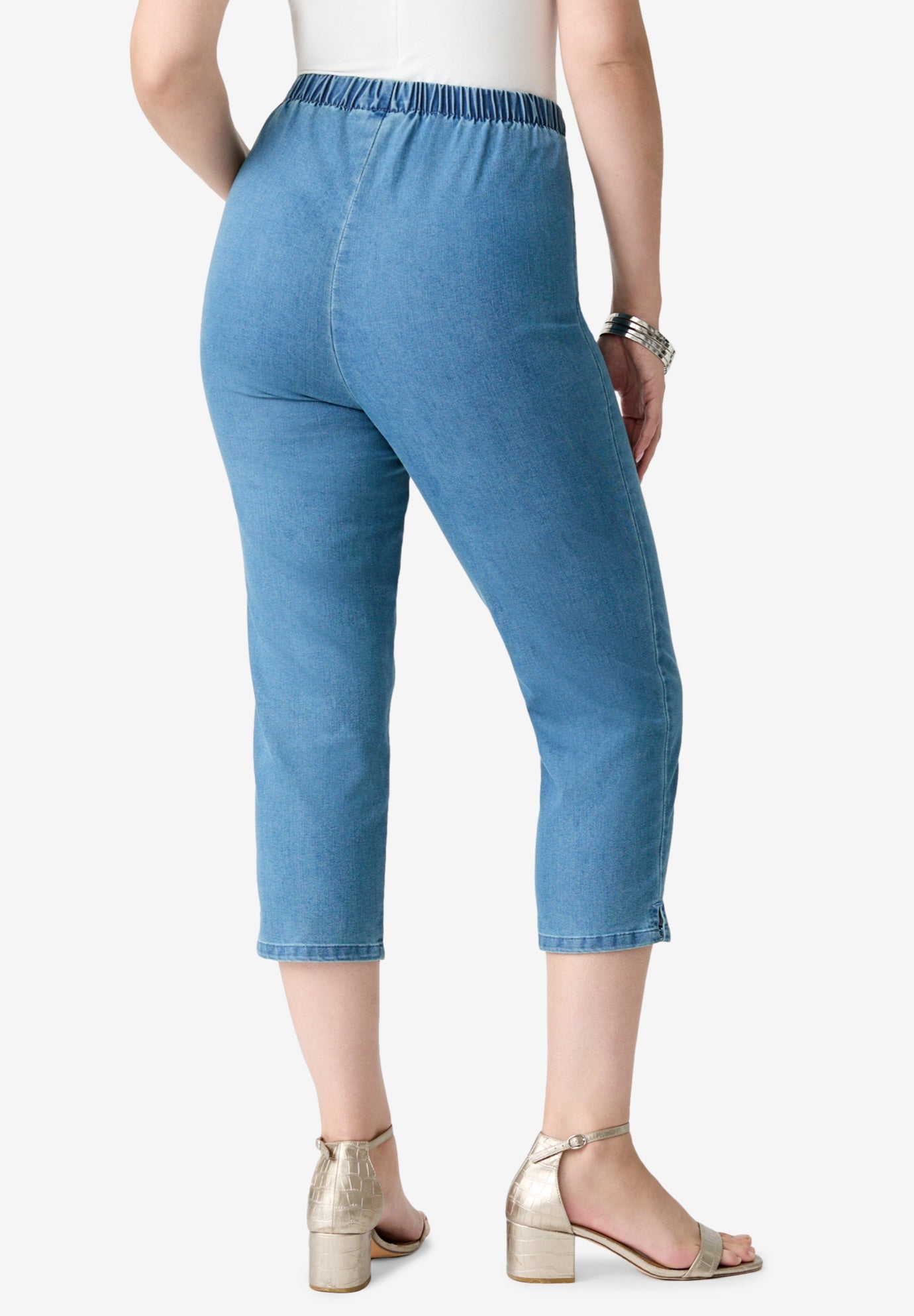 Plus Size Comfort Stretch Capri Jean image number 1