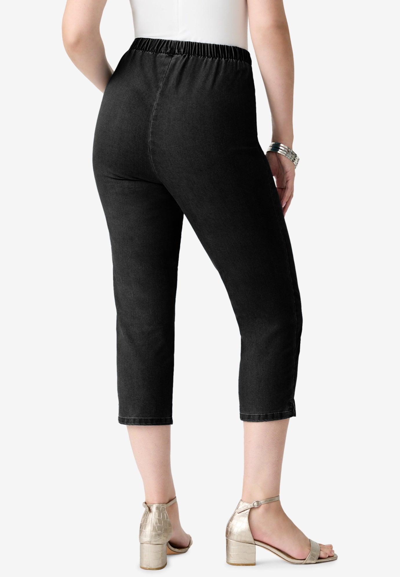 Plus Size Comfort Stretch Capri Jean image number 1