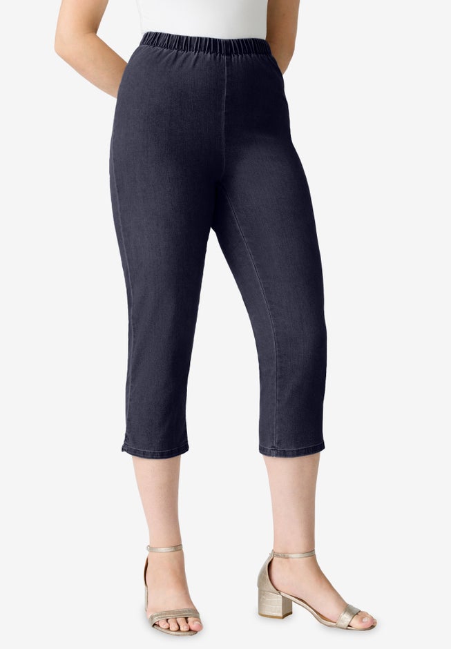 Plus Size Comfort Stretch Capri Jean image number 0