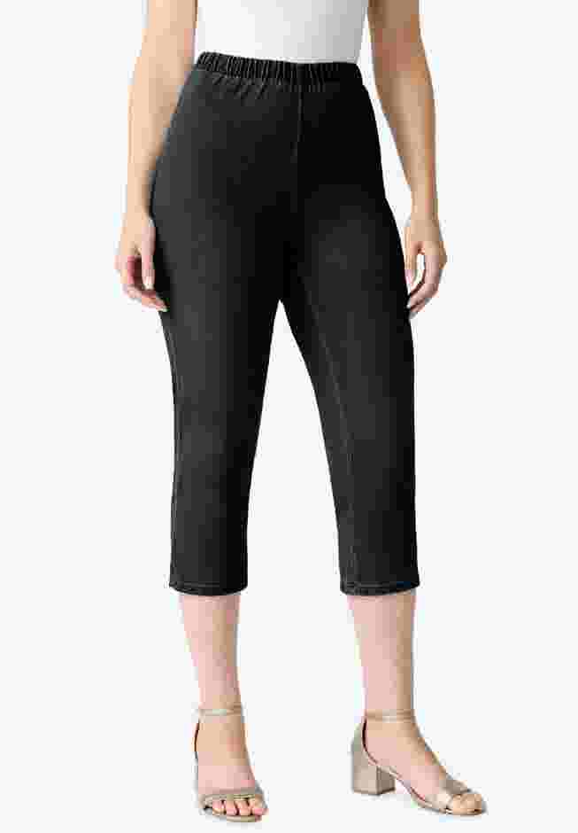 Plus Size Comfort Stretch Capri Jean image number 0