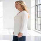 Plus Size Long Sleeve Sweetheart Henley Tee image number null