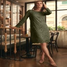 Stretch Lace Shift Dress image number null