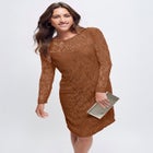 Stretch Lace Shift Dress image number null