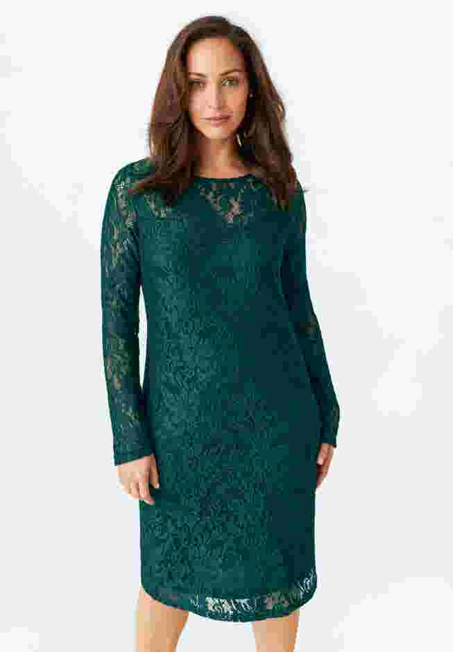 Stretch Lace Shift Dress image number 0