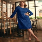 Stretch Lace Shift Dress image number null