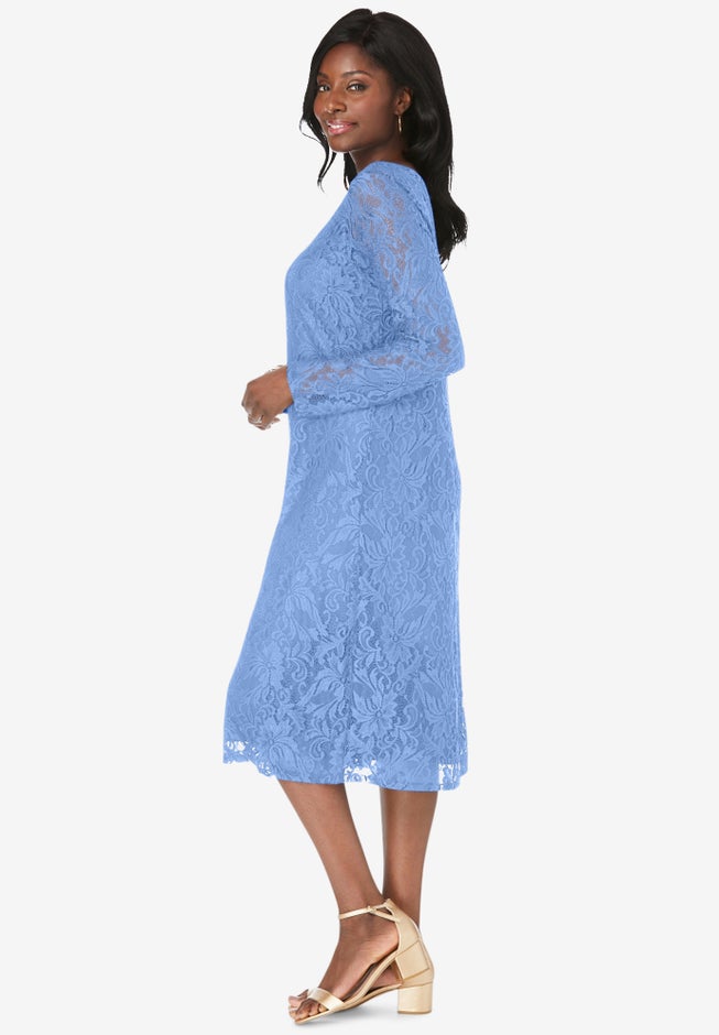 Stretch Lace Shift Dress image number 2