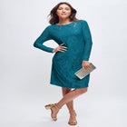 Stretch Lace Shift Dress image number null