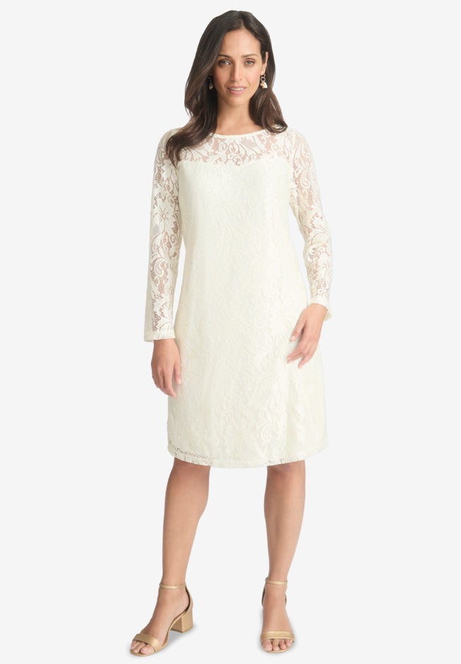 Stretch Lace Shift Dress image number 0