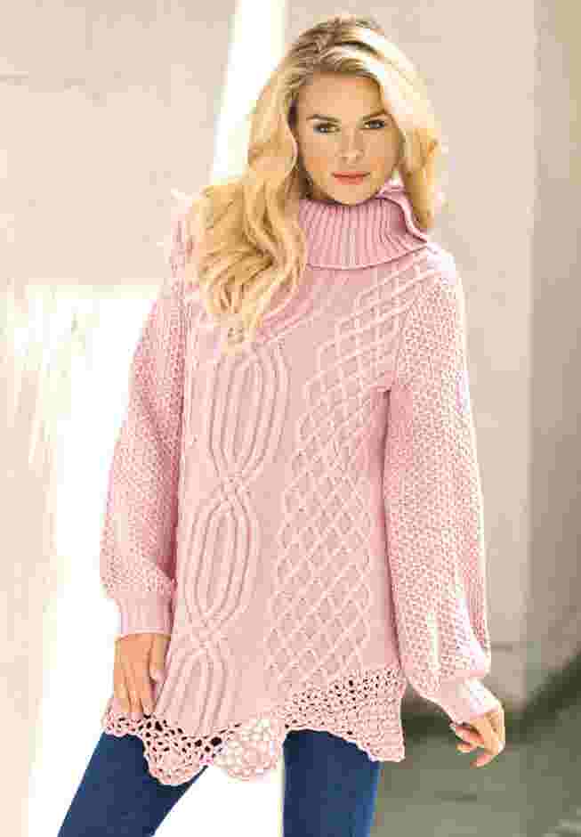 Cable Knit Pullover Sweater image number 3
