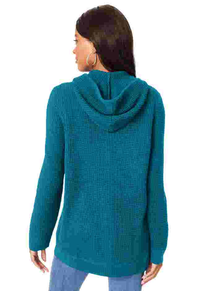 Waffle Classic Length Zip Hoodie image number 1