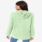 Plus Size Waffle Knit Zip Hoodie image number null