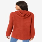 Plus Size Waffle Knit Zip Hoodie image number null