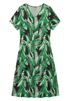 Plus Size Stretch Knit Pocket Swing Dress | Roaman's