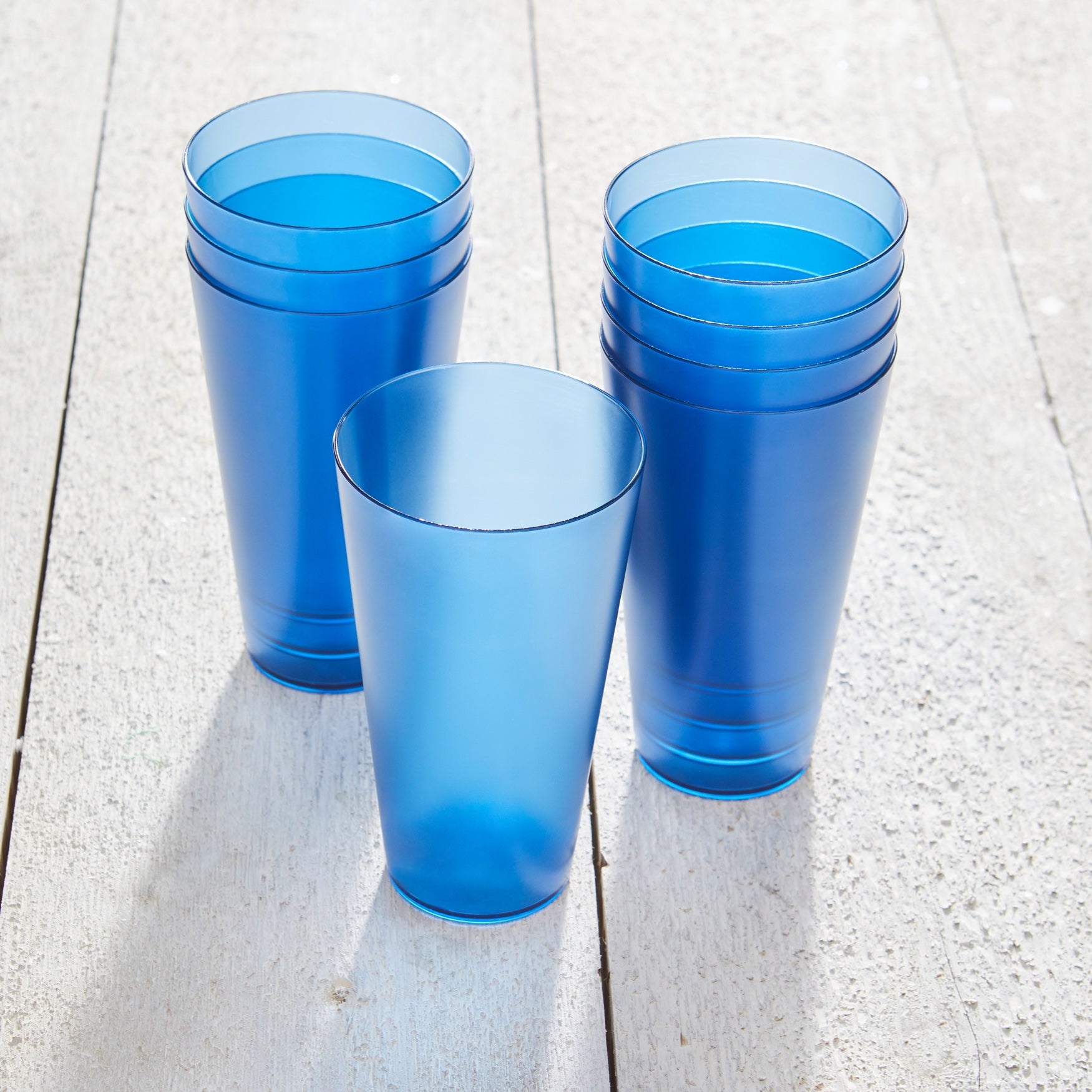 8Pc. Blue Plastic Drinkware Set Roaman's