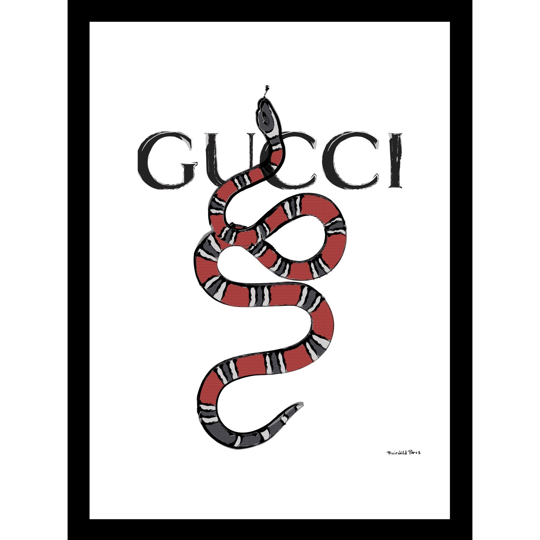 Stylish Gucci Snake Red/Black 14