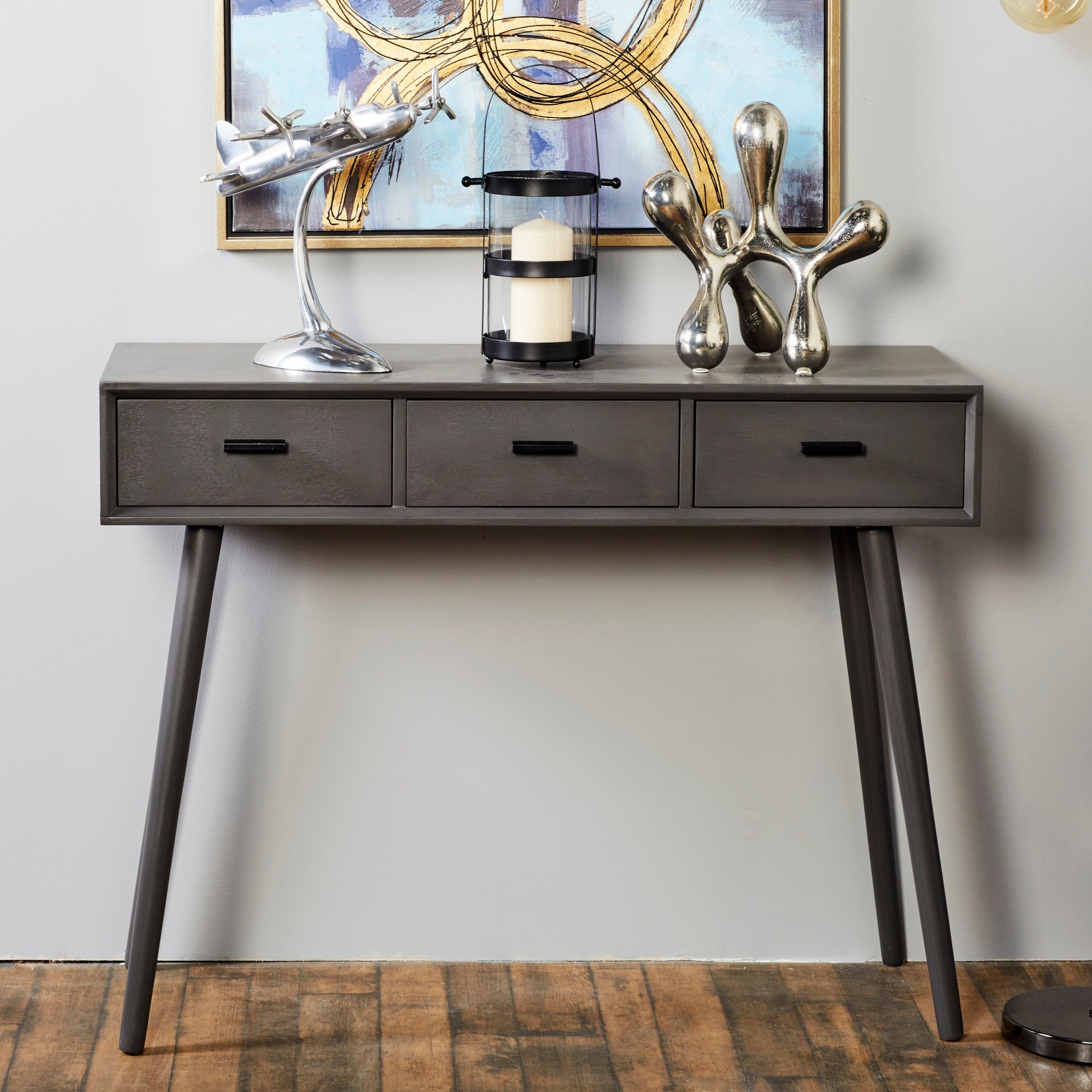 Black Modern Wood Console Table, 29 x 42 Roaman's
