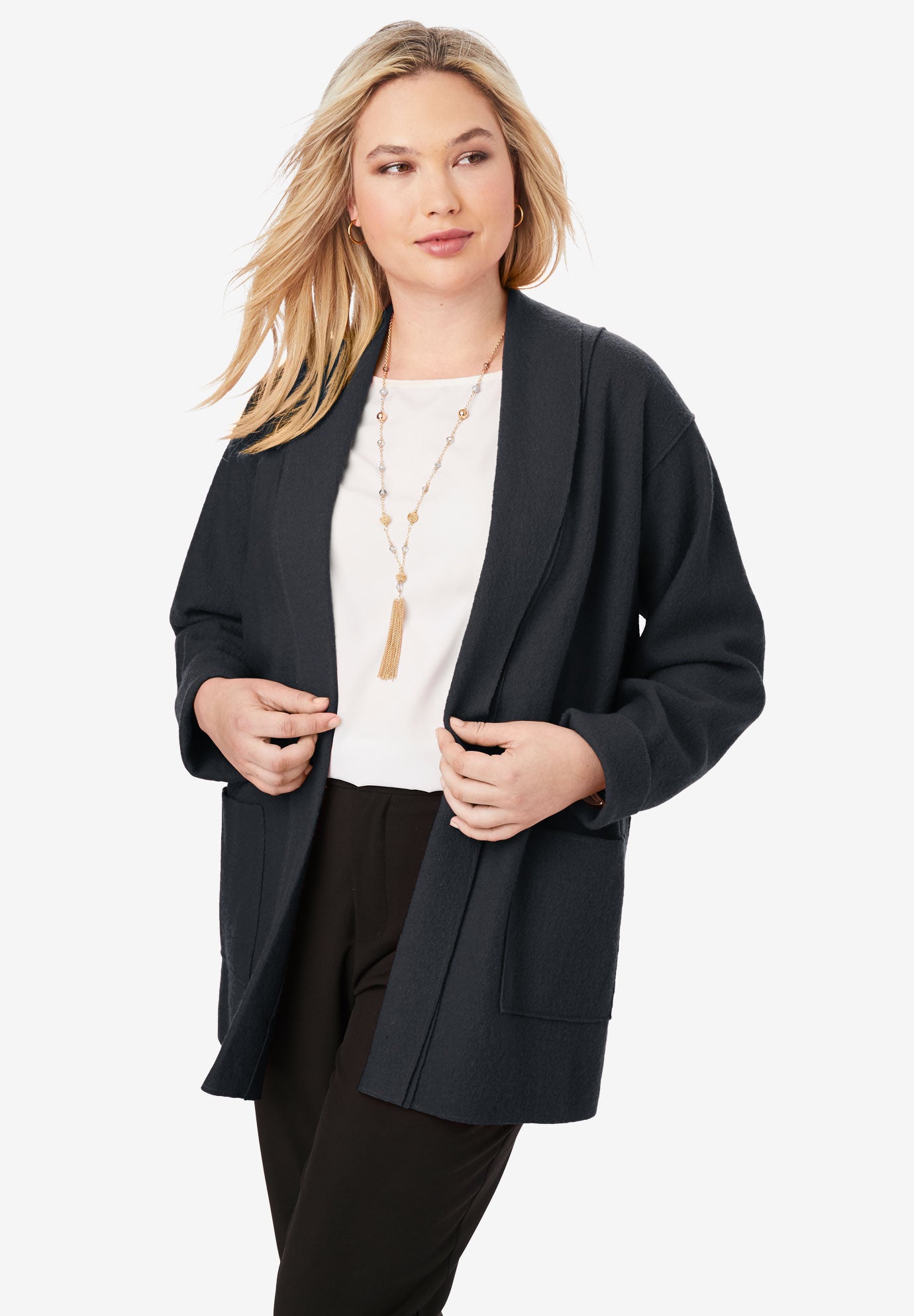 wool shawl jacket